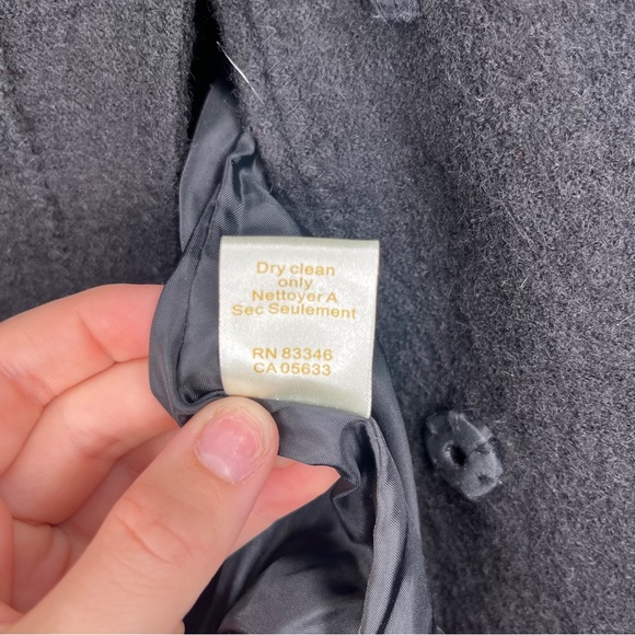 Carson Ruffle Asymmetrical Wool Button Jacket Lined - Picture 8 of 8